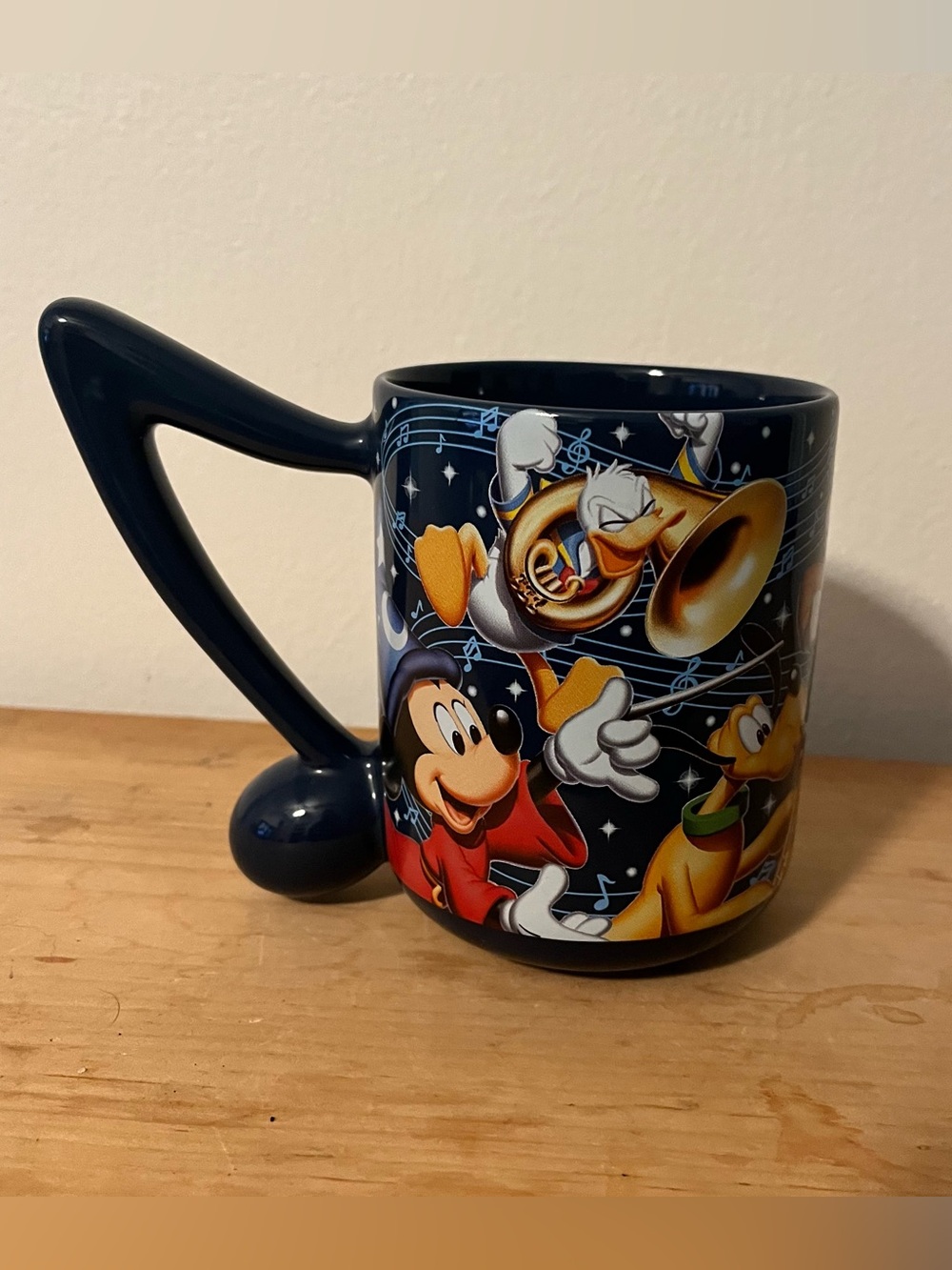 Disney Navy Musical-Handle Mickey & Friends Ceramic Mug